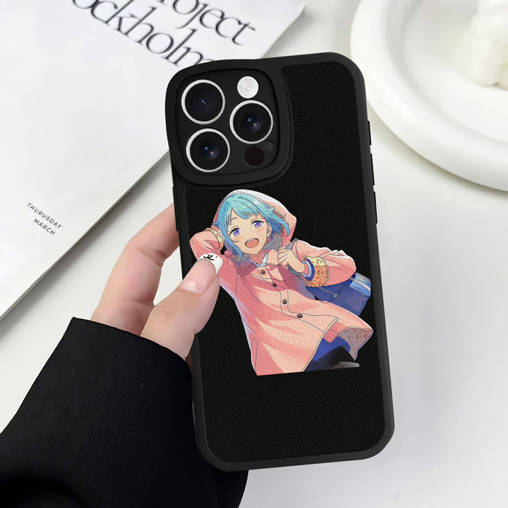 （画像用） あんさんぶるスターズ! Ensemble Stars 【iPhone 16シリーズ対応】シリコンスマホケース（レザー調） 材質：シリコン